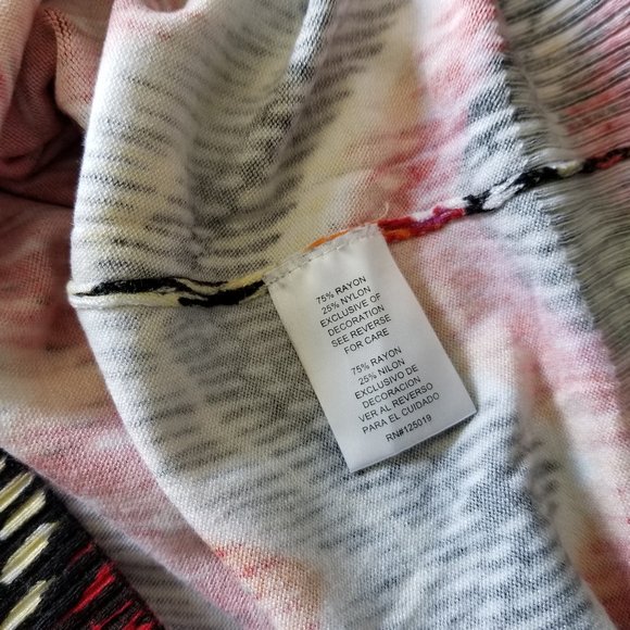 Ikat Print Sweater w/ Dolman Gold Button Sleeves - Picture 8 of 12